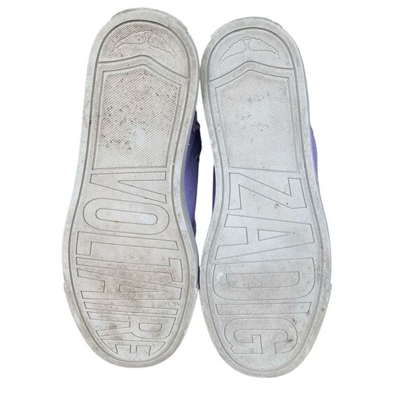 Zadig & Voltaire High Flash Purple/Lilac Canvas High Top Sneakers EU38/US 7-7.5 - Picture 12 of 16